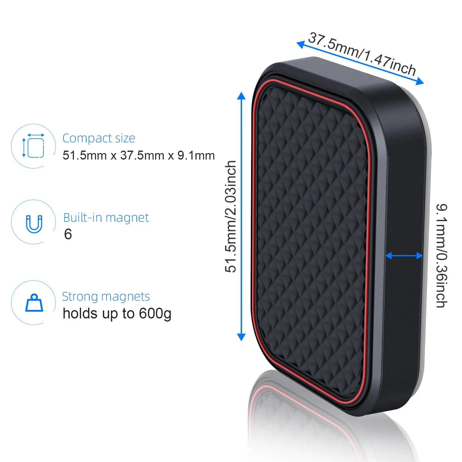 Strong Magnetic Car Phone Holder - Flat Dashboard Mount with Powerful Magnets