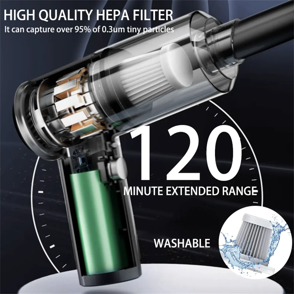 Cordless Handheld Car Vacuum Cleaner – 15000PA Powerful Suction, Easy to Store in Car