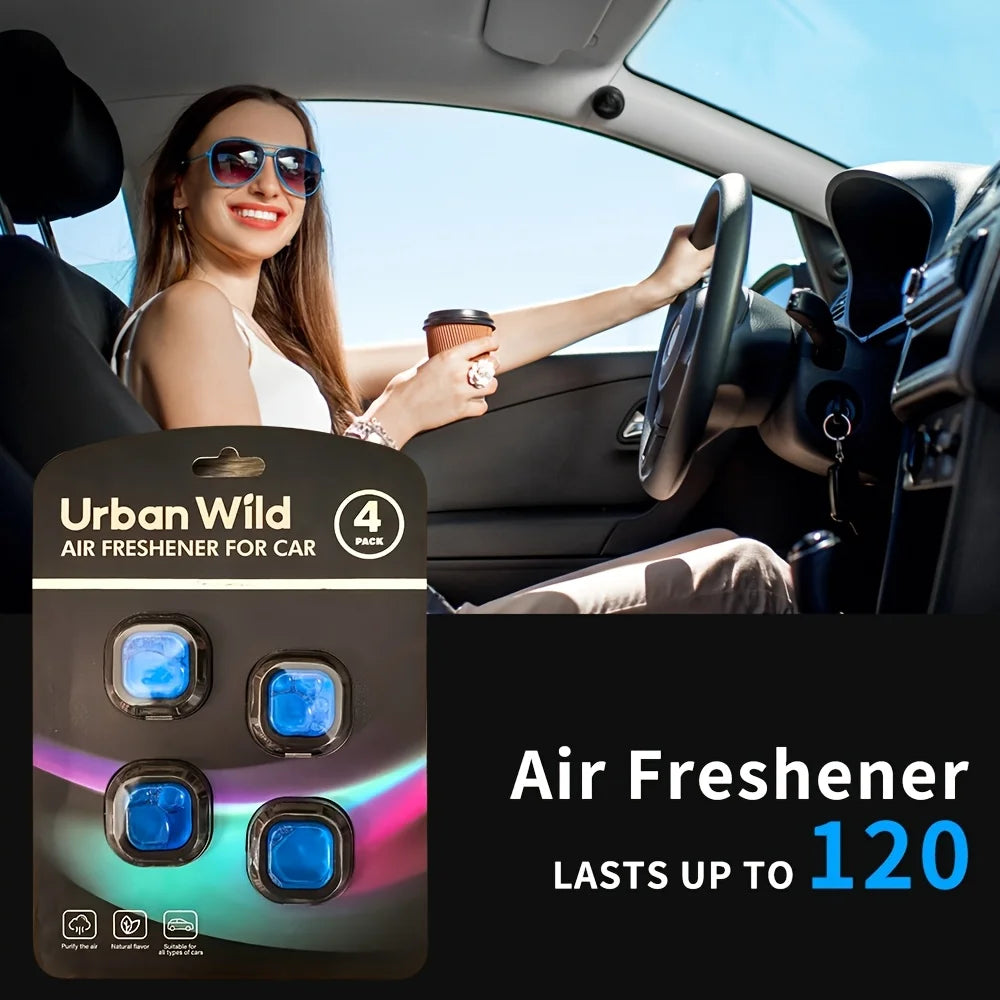4-Pack Car Vent Clip Air Fresheners – Long Lasting Odor Eliminator (Choose Your Scent)