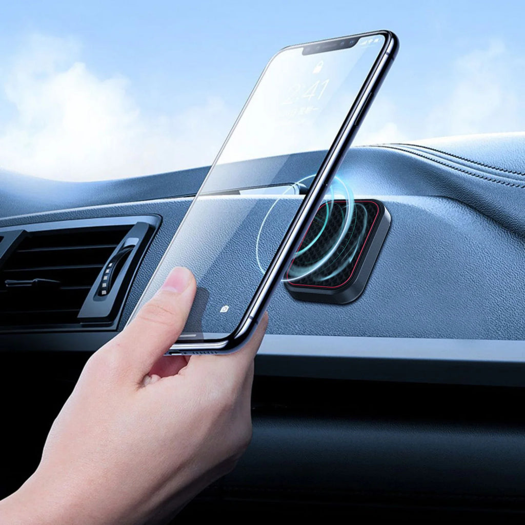 Strong Magnetic Car Phone Holder - Flat Dashboard Mount with Powerful Magnets